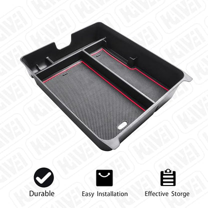 HGWEI Center Console Organizer Compatible with Honda Pilot 2023 2024 2025 2026 and Ridgeline/Passport 2024 2025 2026 Interior Accessories Insert Armrest Storage Box Tray, Red