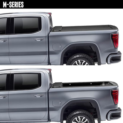 RealTruck Roll-N-Lock M-Series Retractable Truck Bed Tonneau Cover | LG224M | Fits 2019 - 2024 Chevy/GMC Silverado/Sierra, works w/ MultiPro/Flex tailgate 6' 7" Bed (79.4")