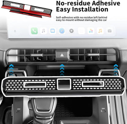 for Toyota RAV4 2026 Accessories Interior Center Console Air Conditioner Switch Button Cover Trim Central Central Air Conditioning Cover Decoration - Glossy Black