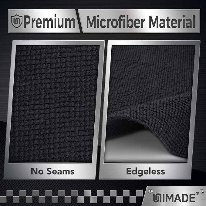 UNIMADE Microfiber Cleaning Cloth, 200 Pack Microfiber Towels for Cars Reusable Shop Rags Bulk Lint Free Cleaning Towels for Car Kitchen Automotive Bar Mechanic Restaurant Garage, 11.5"x 11.5", Grey