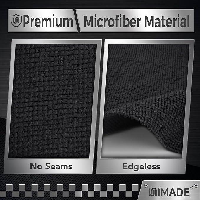 UNIMADE Microfiber Cleaning Cloth, 100 Pack Microfiber Towels for Cars Commercial Grade Work Rags Bulk Detailing Cloth for Automotive Bar Mechanic Restaurant Garage Housekeeping, 11.5"x 11.5", Grey
