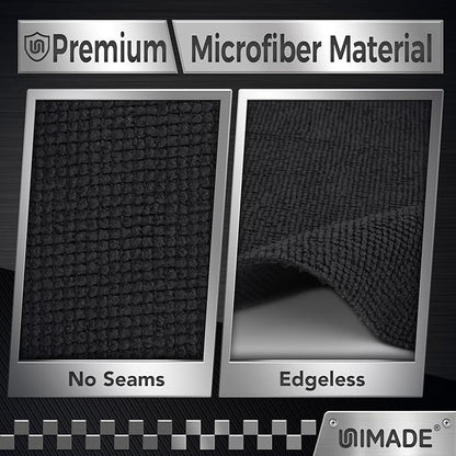 UNIMADE Microfiber Cleaning Cloth, 100 Pack Microfiber Towels for Cars Commercial Grade Work Rags Bulk Detailing Cloth for Automotive Bar Mechanic Restaurant Garage Housekeeping, 11.5"x 11.5", Grey
