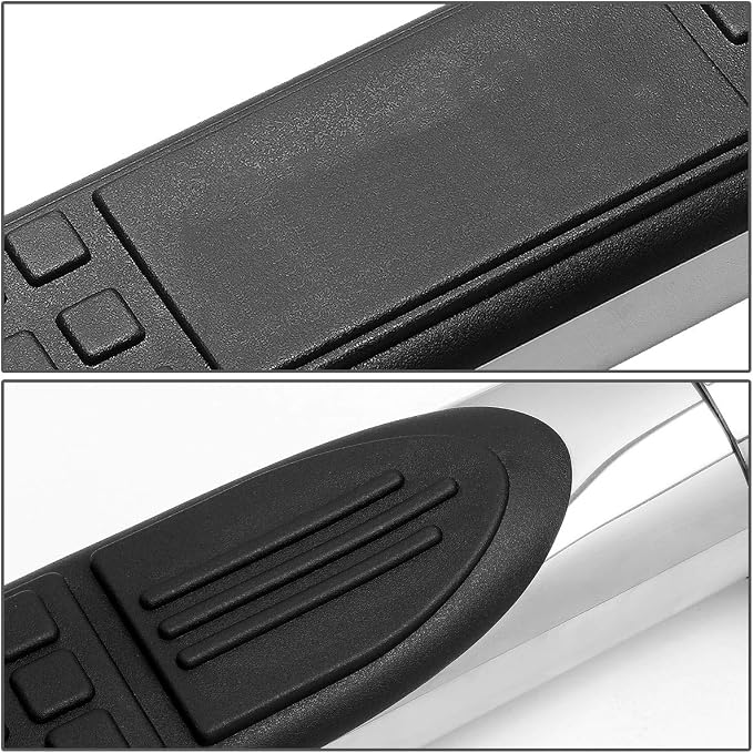 DNA Motoring 3" Running Boards Compatible with 99-11 Sierra Silverado / 02-09 Ram 1500 2500 3500 Extended, Crew Cab, Chrome Side Step Nerf Bars, STEPB-3-UNI-SS