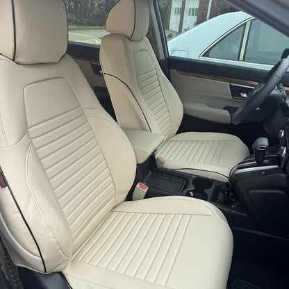 AOMSAZTO Beige Armrest Console Covers for CRV Honda 2017-2022 Leather Console Pad