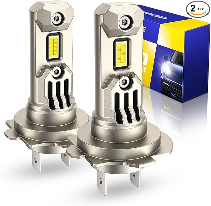 AUTOONE Bright H7 Bulbs, 80,000LM 6500K White Super Bright, 1:1 Halogen Size, 6500K Cool White, No Adapter Required, Easy Install Non-Polarity
