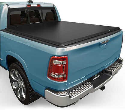 AUTOSAVER88 Soft Tri-fold Truck Bed Tonneau Cover Fits for Dodge Ram 1500 (Classic & New) 2002-2026, Fits for Dodge Ram 2500 3500 2003-2026 6.4ft Bed Without Rambox