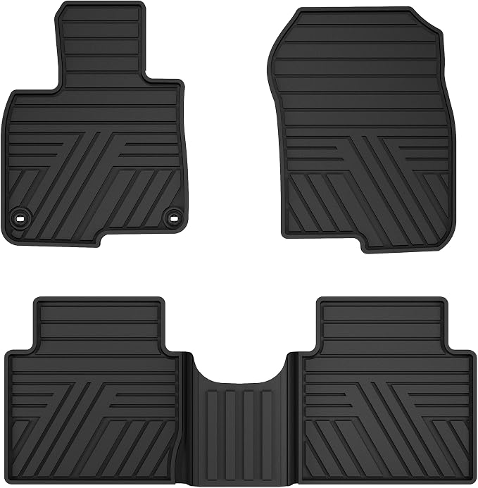 Rubber Floor Mats Fit for Honda CR-V 2022 2021 2020 2019 2018 2017 (Gasoline & Hybrid), All Weather Custom Fit Heavy Duty Anti-Slip Car Mats for CRV, 1st & 2nd Row Black