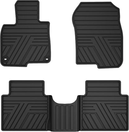 Rubber Floor Mats Fit for Honda CR-V 2022 2021 2020 2019 2018 2017 (Gasoline & Hybrid), All Weather Custom Fit Heavy Duty Anti-Slip Car Mats for CRV, 1st & 2nd Row Black