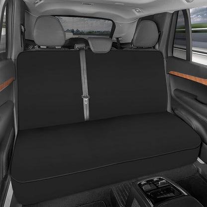 Motor Trend Front & Rear Car Seat Covers Full Set - Green Cloth Bucket Seat Covers for Front Seats + Waterproof Rear Split Bench Cover – Universal Fit for Car Truck SUV Van Interior Protection