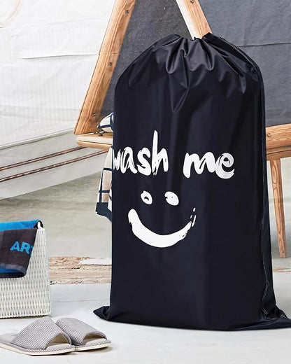 HOMEST XL Laundry Bag 28" x 40", Extra Large Dirty Clothes Organizer Holds 3-4 Loads, Machine Washable Drawstring Laundry Bag for Dorm, Camp, Laundromat, Family, Travel, Black