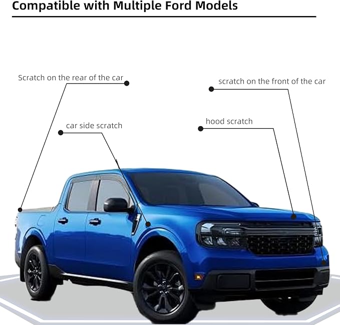 Atlas Blue Metallic(B3/M7440) Car Paint Touch Up Pen Compatible with Ford,2-In-1 Color Accurate Touch Up Car Scratch Repair Paint Exact Match Ford Series Automotive Scratch Remover for Nicks&Chips Repair
