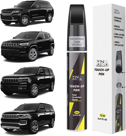 XNA Diamond Black Crystal(PXJ/KXJ) for Jeep Touch Up Paint, Car Scratch Remover for Nicks and Chips Repair, 2-In-1 Quick & Easy Fix Car Scratch Repair Kit with Exact Color-Matched