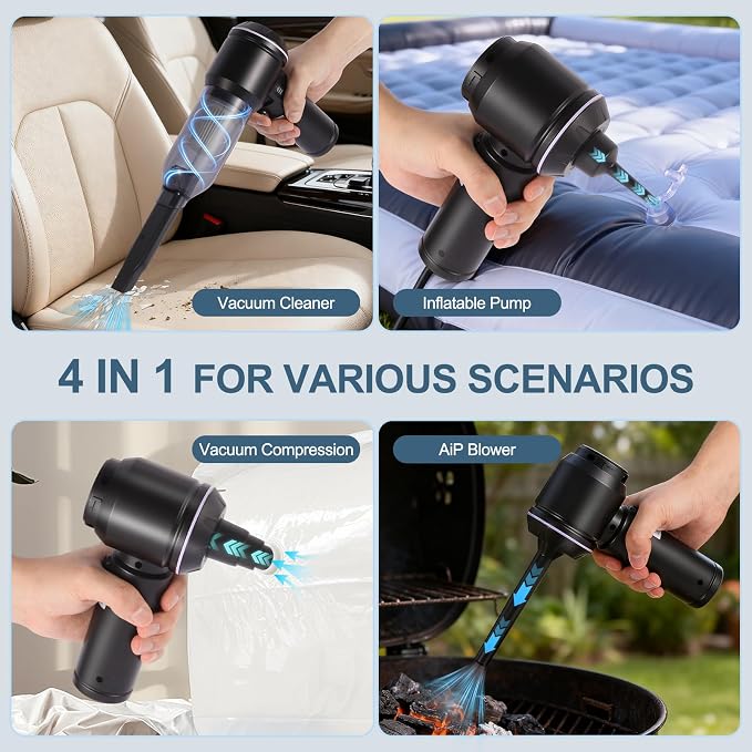 Portable Handheld car Vacuum Cleaner, 16000PA Vacuum Suction, Equipped with Two high-Efficiency Filters, Used for Cleaning car interiors, Sofas, pet Hair, and Small-Scale Garbage Stains
