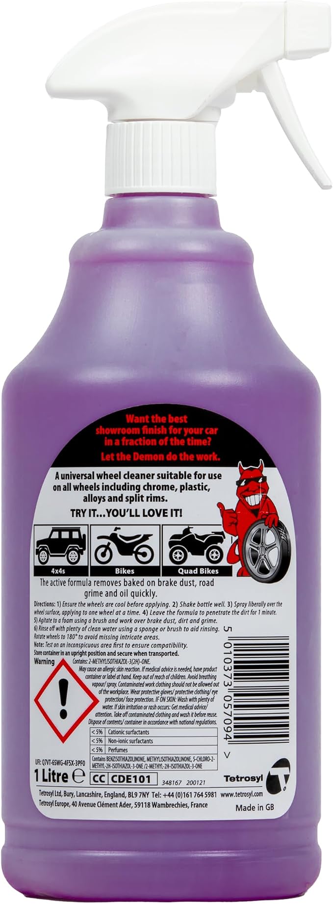 CarPlan Demon Wheels 34 fl Oz (1L) - Fast Wheel Cleaner (Pack of 2)