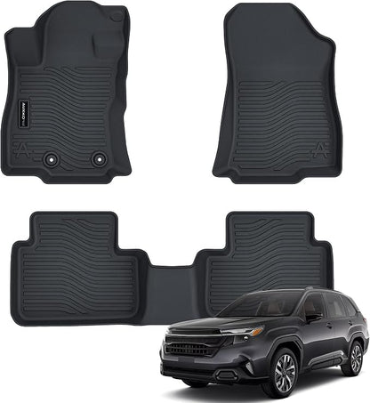 Auxko All Weather Floor Mats Fits for Subaru Forester 2026 2025 (Not for Hybrid or Wilderness) TPE Liners Accessory for Subaru Forester All Season Odorless Anti-Slip Floor Mats Black