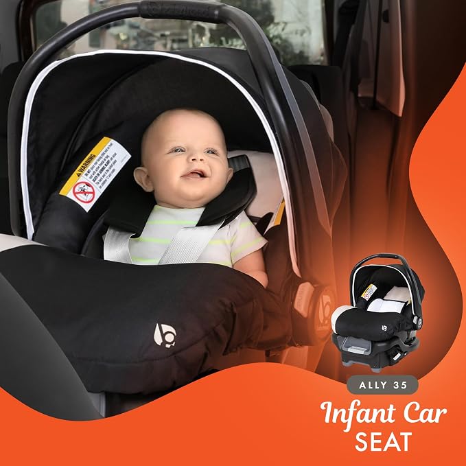 Baby Trend Infant and Toddler Double Stroller & Car Seat Combo, 2 Pc Set, Khaki - Portable and Lightweight Stroller Duo and Car Seat Travel System Tandem