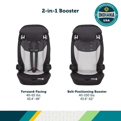 Safety 1st Grand 2-in-1 Booster Car Seat, Converts from High Back to Belt-Positioning Booster, High Back Seat for Kids 40-65, and Belt-Positioning 40-100 Pounds, Black Sparrow