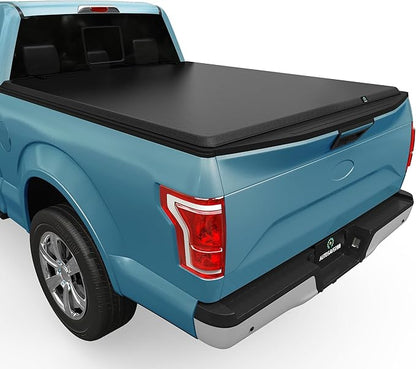 AUTOSAVER88 Soft Roll Up Truck Bed Tonneau Cover Compatible with 2015-2026 Ford F-150 (Excl. Raptor Series) 5.5ft Bed