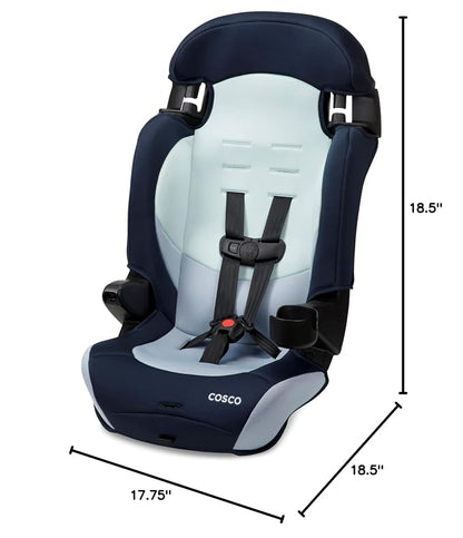 Cosco Kids Finale DX 2-in-1 Booster Car Seat, Forward Facing Toddler Car Seat (40-65 lbs) and Belt Positioning High Back Booster (40-100 lbs), Rainbow