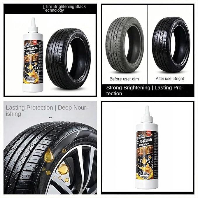 Genérico Tyre Shine 500 ml, Tyre Shine for Cars, Trailers, Vehicle, Automotive Maintenance, Motorcycle, Truck and SUV