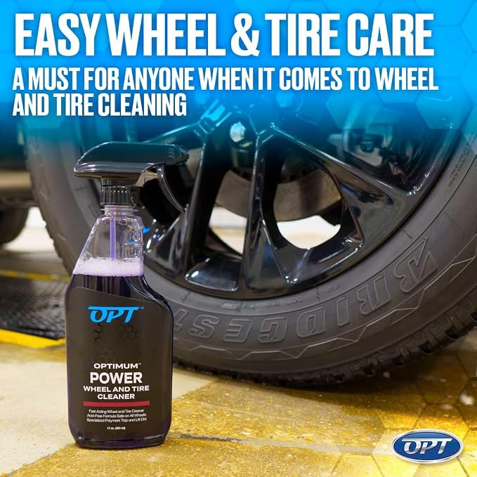 Optimum No Rinse Version 5 (32 Oz) with Power Wheel Cleaner Kit (17 Oz) Bundle - ONR Rinseless Car Wash with New 17 oz Power Wheel and Tire Cleaning Solution