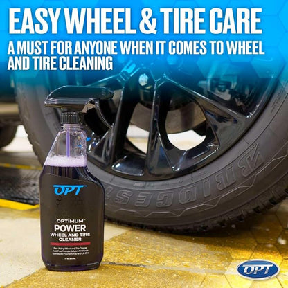 Optimum No Rinse Version 5 (32 Oz) with Power Wheel Cleaner Kit (17 Oz) Bundle - ONR Rinseless Car Wash with New 17 oz Power Wheel and Tire Cleaning Solution