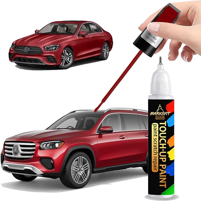Mars Red (590/3590) Touch Up Paint For Mercedes Benz Exact Match-Chips and Nicks 2 in 1 Car Paint Pen Scratch Rapair for Mercedes Benz A/C/E/G/M/GL/GLA/GLB/GLC/CLS/SL/SLC