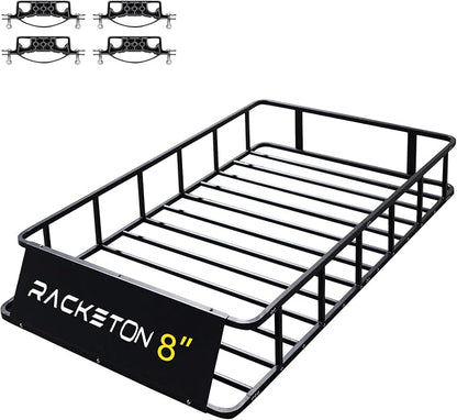 74”x45”x8” Roof Cargo Rack for SUV Car Trucks,Heavy Duty Cargo Basket Anti-Rust Top Luggage Rack