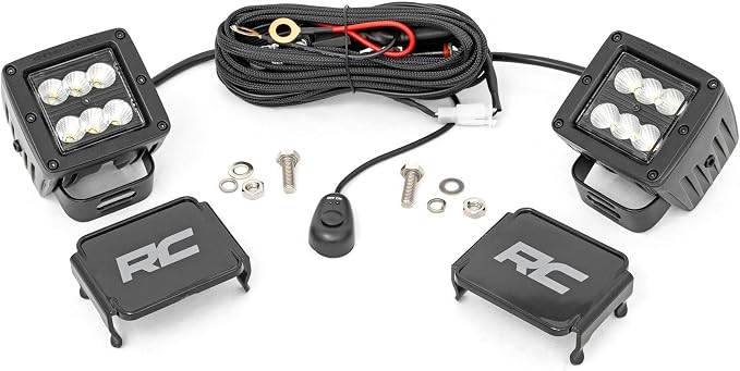 Rough Country 2" Black Series Square CREE Cube LED Lights | Flood - 70133BL