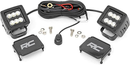 Rough Country 2" Black Series Square CREE Cube LED Lights | Flood - 70133BL