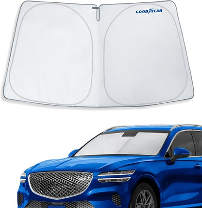 Goodyear Foldable Windshield Sunshade for Genesis GV 70 2021-2026, SUV car Accessories, Sunshade Cover, Sun Shade Car Windshield, Window Sun Blocker - GY008374
