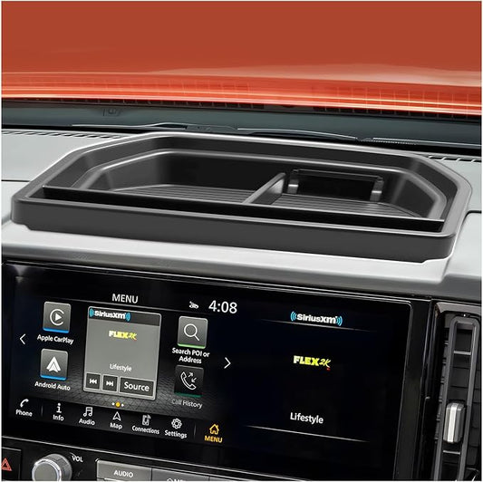 SXCY for 2025 2026 Nissan Frontier Dashboard Organizer Tray [12.3 inch Screen Only] for 2025 2026 Nissan Frontier Accessories Screen Back Tray 2025 Frontier Behind Dash Console Organizer Tray