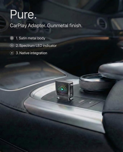 Wireless CarPlay Adapter & Wireless Android Auto Adapter 2-in-1, Requires Factory Wired CarPlay/Android Auto, WiFi 6, Mini Grey Metal Dongle, USB-A Plug & Play, iOS 10+ / Android 11+