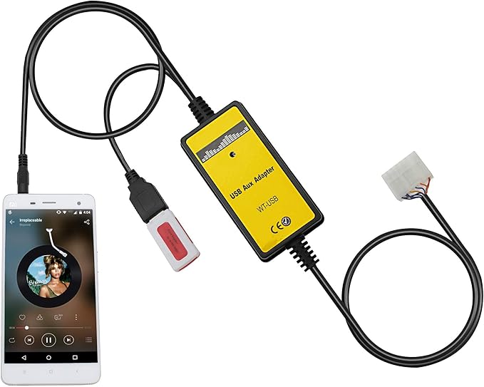 USB AUX MP3 Player Radio Car Digital Music Cd Changer Aux Adapter for Toyota 5+7Pin Camry 1998-2004 Corolla 1998-2002 Highlander 1998-2003