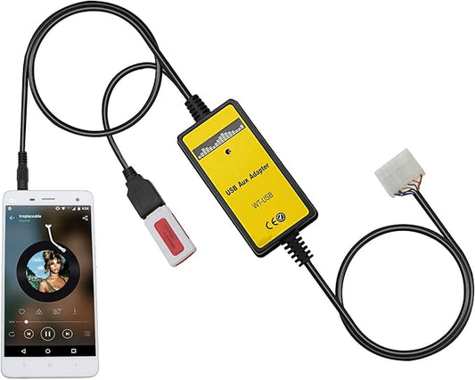 USB AUX MP3 Player Radio Car Digital Music Cd Changer Aux Adapter for Toyota 5+7Pin Camry 1998-2004 Corolla 1998-2002 Highlander 1998-2003