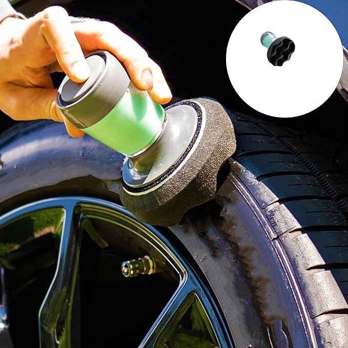 Tire Shines Applicator Sponge with Reservoirs Saves Tire Cleaner NonMess Foam Pad