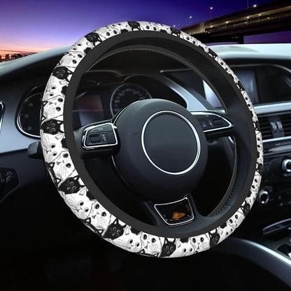 Cat Steering Wheel Covers Non Slip Neoprene Universal 15 Inch Steering Wheel Protector Car Cover for Men Women