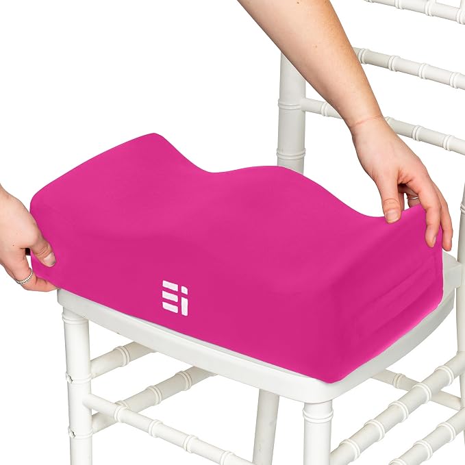 BBL Pillow After Surgery for Sitting - Brazilian Butt Lift Recovery Must Haves, Butt Pillow for Sitting After Surgery, Pain & Pressure Relief for Home, Office, Driving, BBL Supplies & Accessories Pink