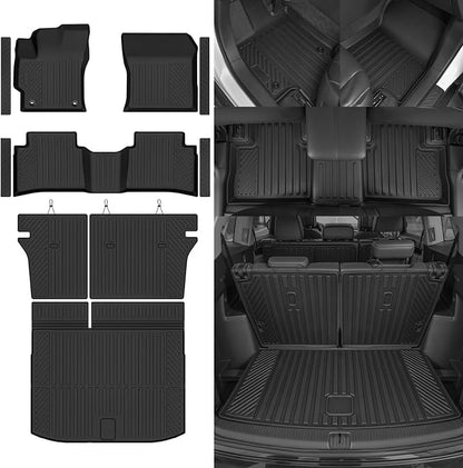 Custom Fit Floor Mats for 2020-2025 2026 Toyota Corolla Hatchback, All Weather TPE Floor Liners & Trunk Mat & Backrest Mats & Door Sill Guard, Odorless Full Set Interior Accessories