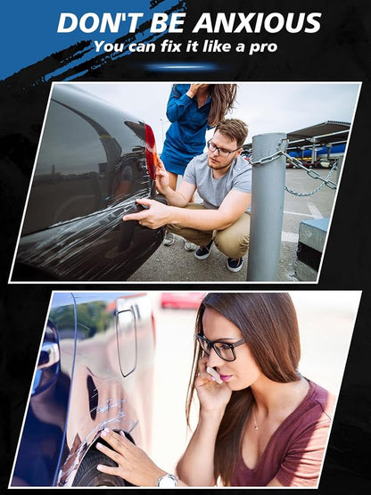 SYOAUTO Flat Black Car Touch Up Paint Auto Touch Up Paint 0.4 oz Flat Black Automotive Scratch Repair Pen Brush and Tip 2 in 1 Pen