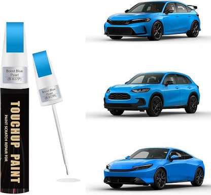 Boost Blue Pearl(B-637P) Car Paint Touch Up Pen Compatible with Honda,2-In-1 Color Accurate Touch Up Car Scratch Repair Paint Match Honda Series Automotive Scratch Remover for Nicks & Chips Repair