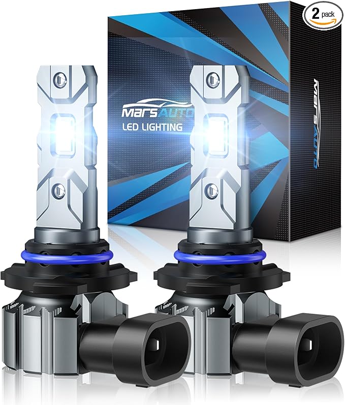 Marsauto M1S 9006 Bulbs 2025, 800% 30000LM Super Bright 9006/HB4 Fog Light, Real 1:1 Design, 6000K Cool White M1S HB4 Bulbs, 3 Min Quick Plug and Play, IP68, Pack of 2