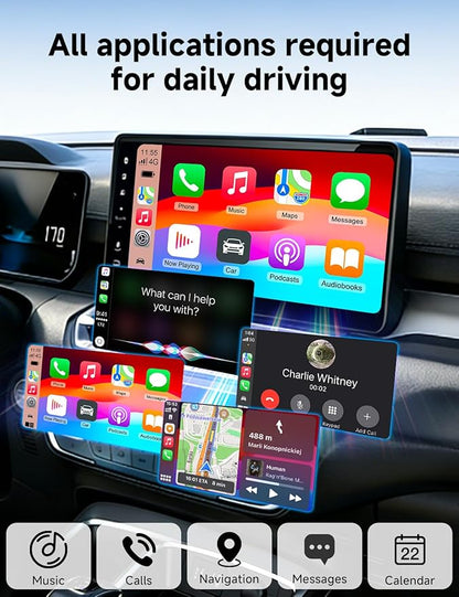 Wireless CarPlay Adapter for iPhone, Upgraded Car Play Wired to Wireless for Apple CarPlay & Android Auto, Plug & Play Auto-Reconnect Zero Lag, Compatible with iOS 10+ Android 11+, 2016+ Cars