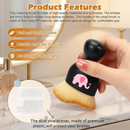 Christian Jesus Car Detailing Brush Soft Bristle Cars Interior Cleaning Brush,Automotive Dust Brushes with Protective Cover,for Vehicle Gentle Detailing Care Religion Gifts for Believer Women Men