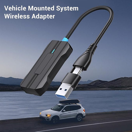LICAEVEY Wireless Android Auto Adapter, 2 in 1 Converter, Bluetooth 5.2 Plug and Play Auto Connect for Wired Android Auto Cars