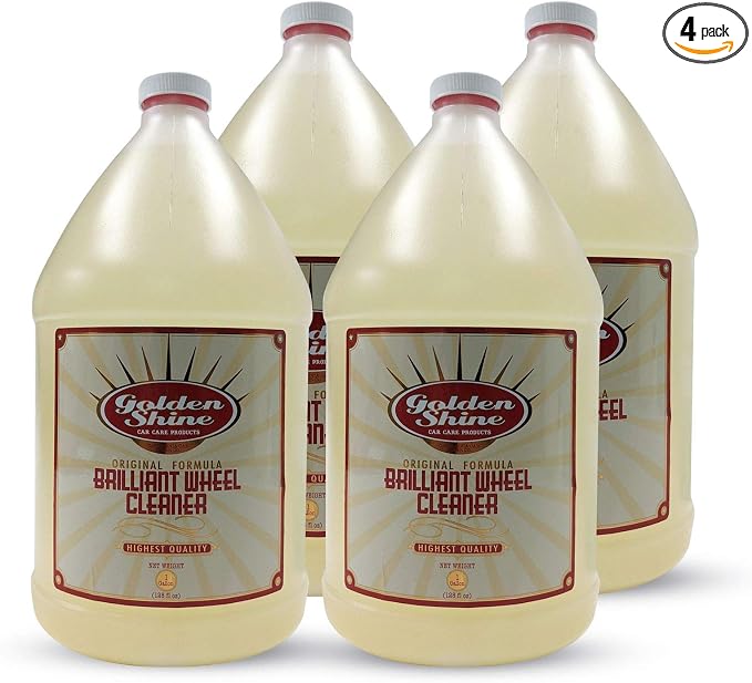 GOLDEN SHINE Original Formula Brilliant Wheel Cleaner, 1 Gallon, 4 Gallon Case Pack 44512-CS