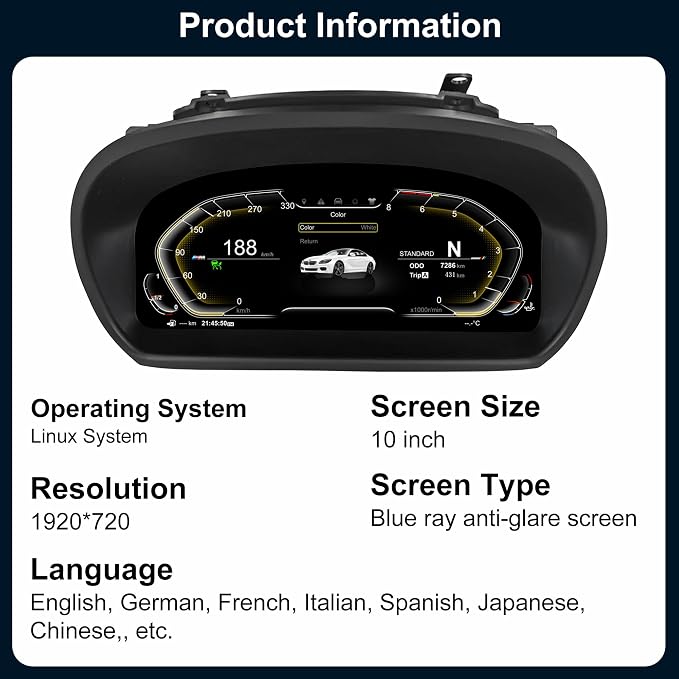 Speedometer Instrument for BMW E87 2006-2011 CCC CIC Linux System Original Car Information Display Digital Cluster Dashboard Screen