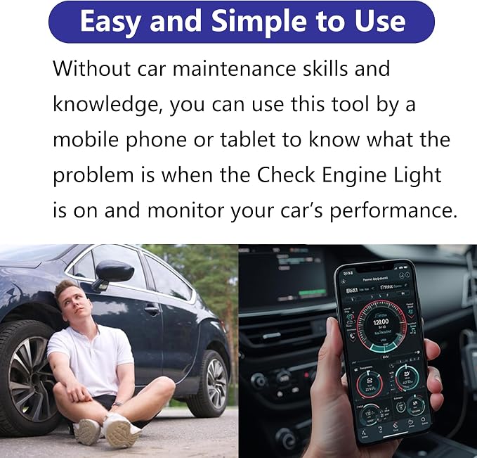 WiFi ELM327 OBD2 Adapter WiFi ELM 327 OBD2 Scanner for Android iOS iPhone OBDii Car Scanner Code Reader Connector Dongle OBD ELM327 OBD2 Scanner Diagnostic Tool Interface for Torque