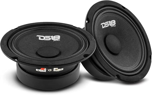 DS18 PRO-GM6SE Loudspeaker - 6.5", Midrange, Sealed Back, 480W Max, 140W RMS, 8 Ohms - Premium Quality Audio Door Speakers for Car or Truck Stereo Sound System (1 Speaker)