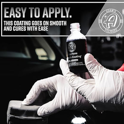 Adam's UV Graphene Ceramic Coating Kit Without UV Flashlight - 10H Ceramic Coating for Cars with UV Glow Technology, 7+ Years of Shine, Gloss & Protection for Car Boat RV Motorcycle